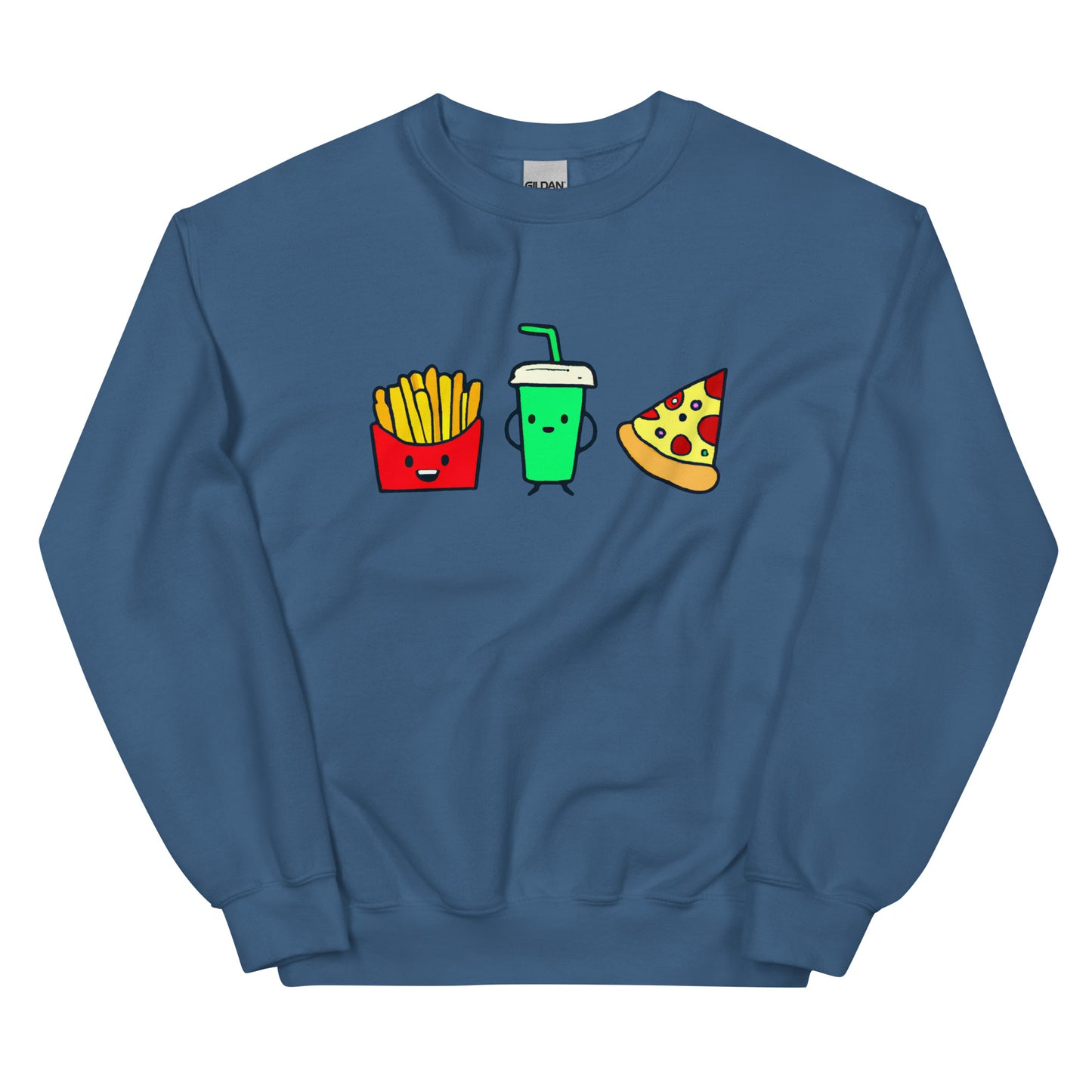 French Fries, Soda & Pizza Unisex Sweatshirt