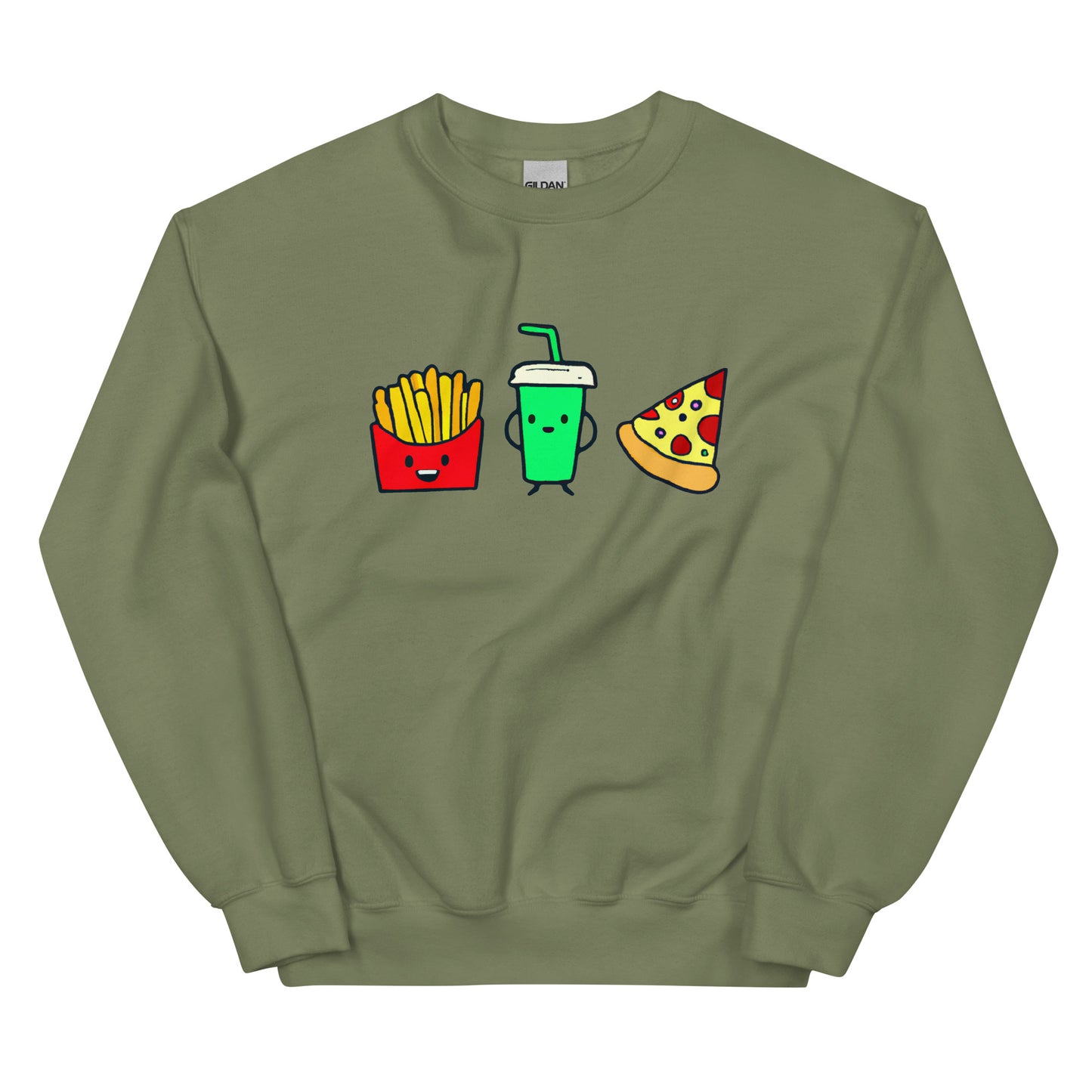 French Fries, Soda & Pizza Unisex Sweatshirt