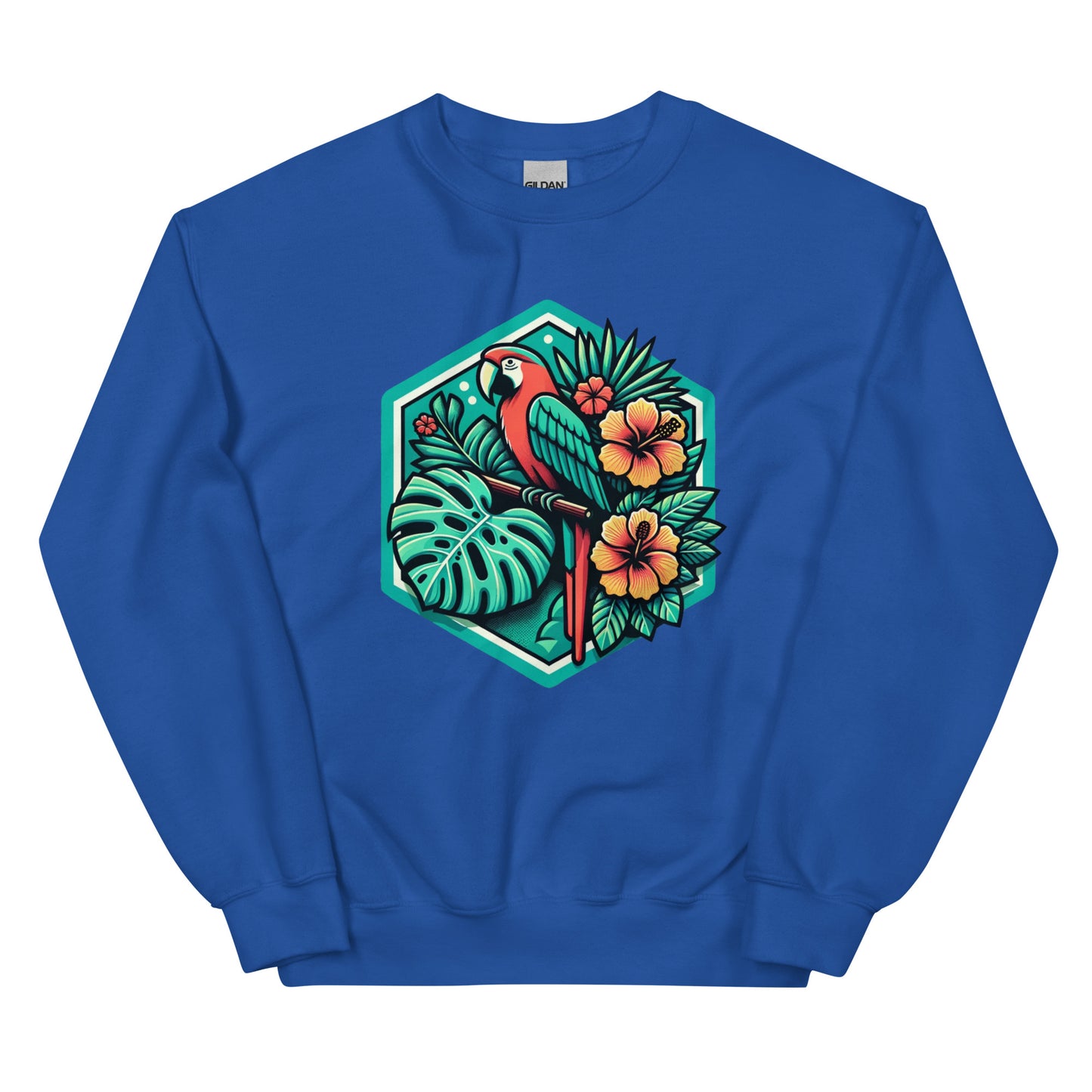 Shopijo’s Vibrant Parrot Unisex Sweatshirt