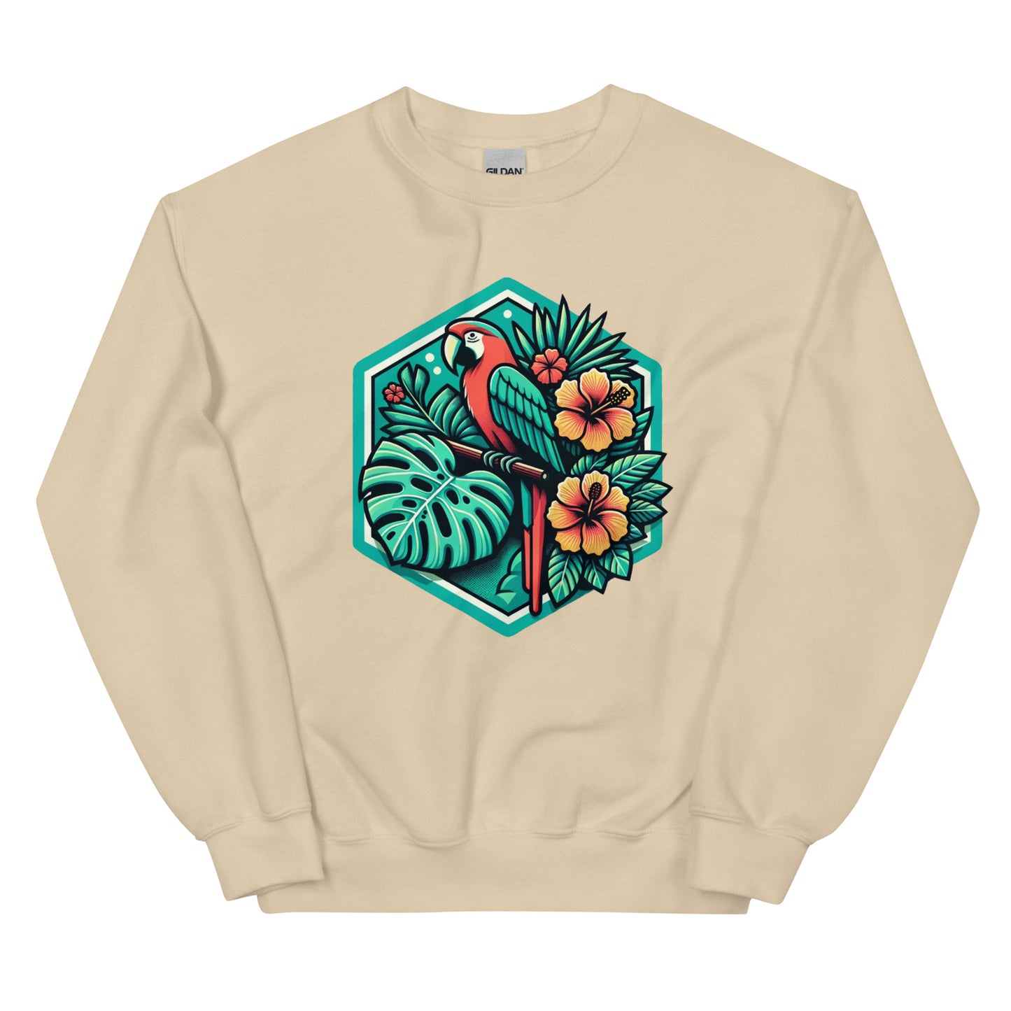 Shopijo’s Vibrant Parrot Unisex Sweatshirt