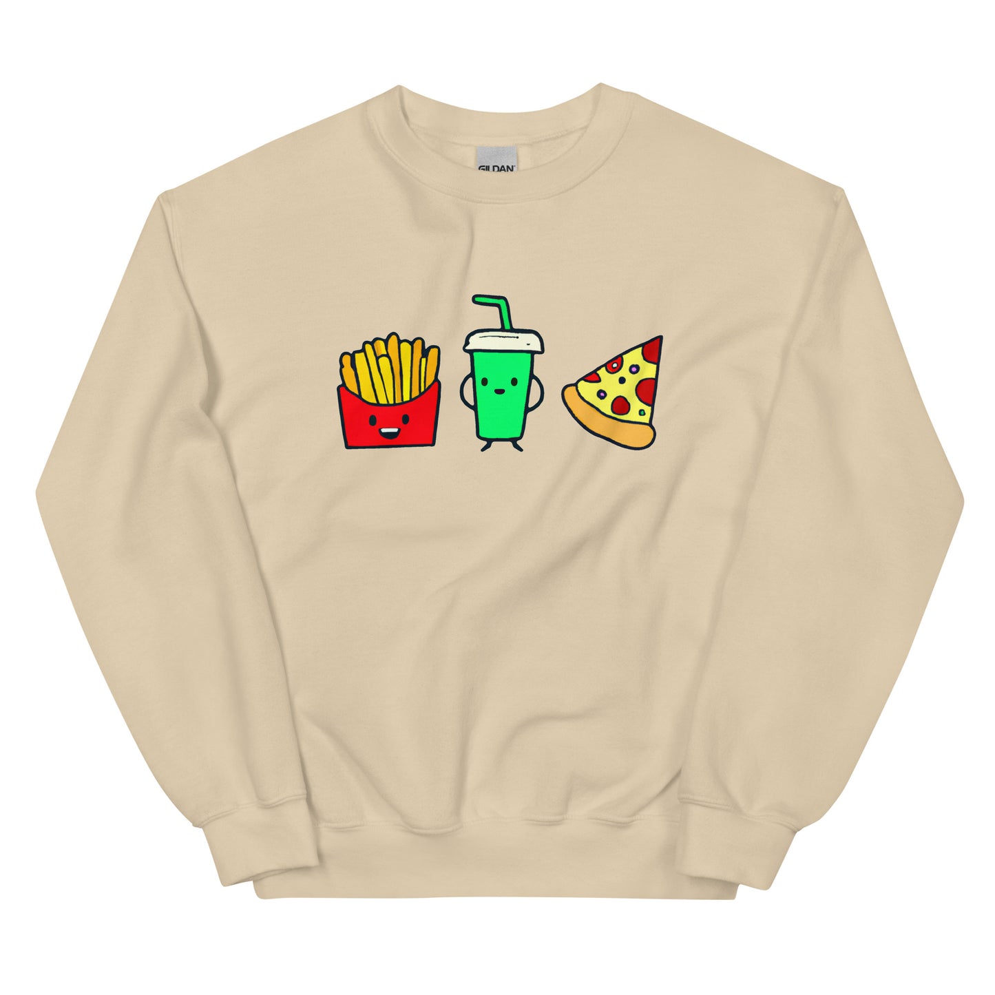 French Fries, Soda & Pizza Unisex Sweatshirt