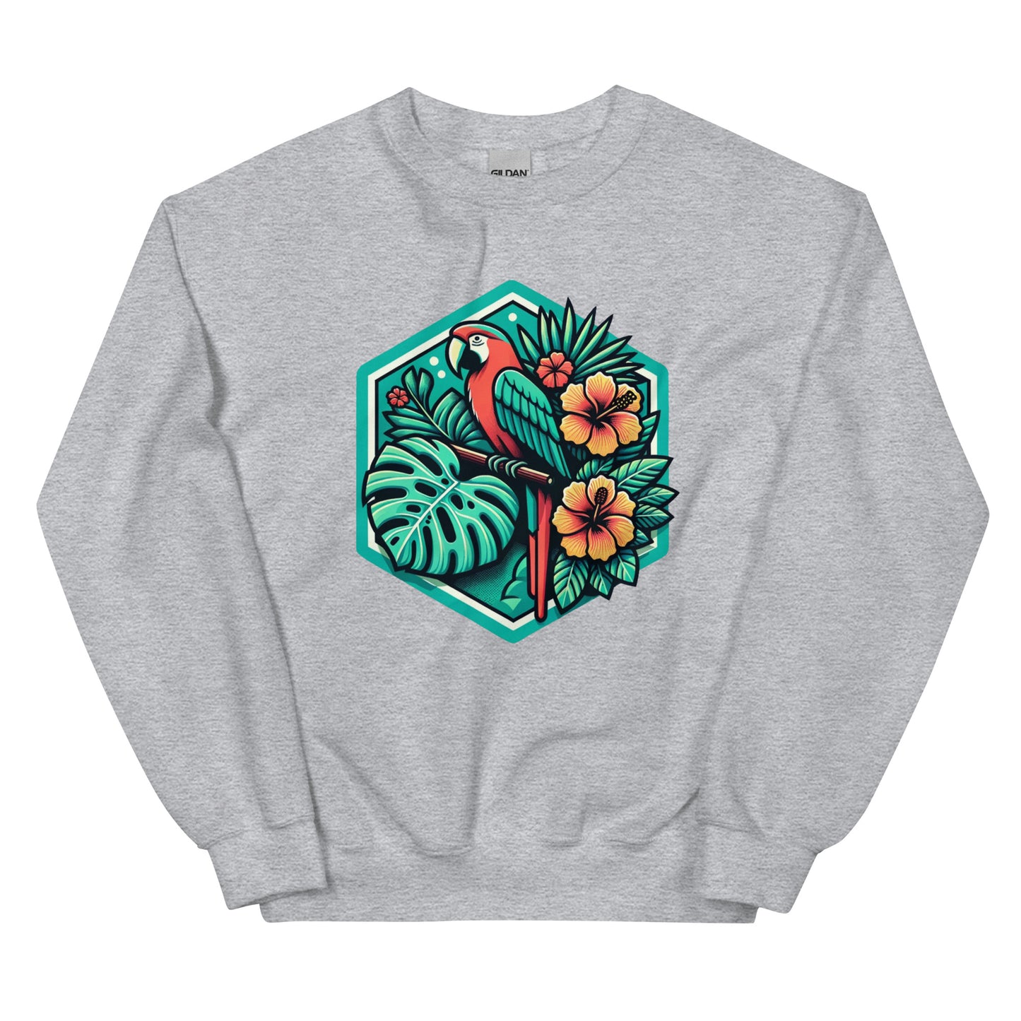 Shopijo’s Vibrant Parrot Unisex Sweatshirt