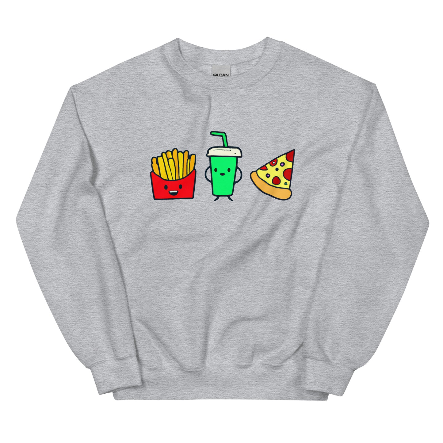 French Fries, Soda & Pizza Unisex Sweatshirt