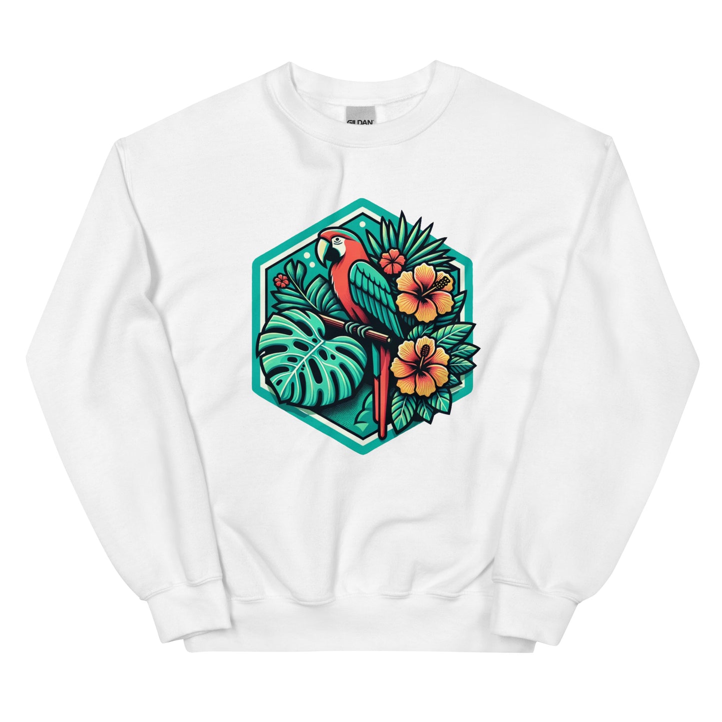 Shopijo’s Vibrant Parrot Unisex Sweatshirt