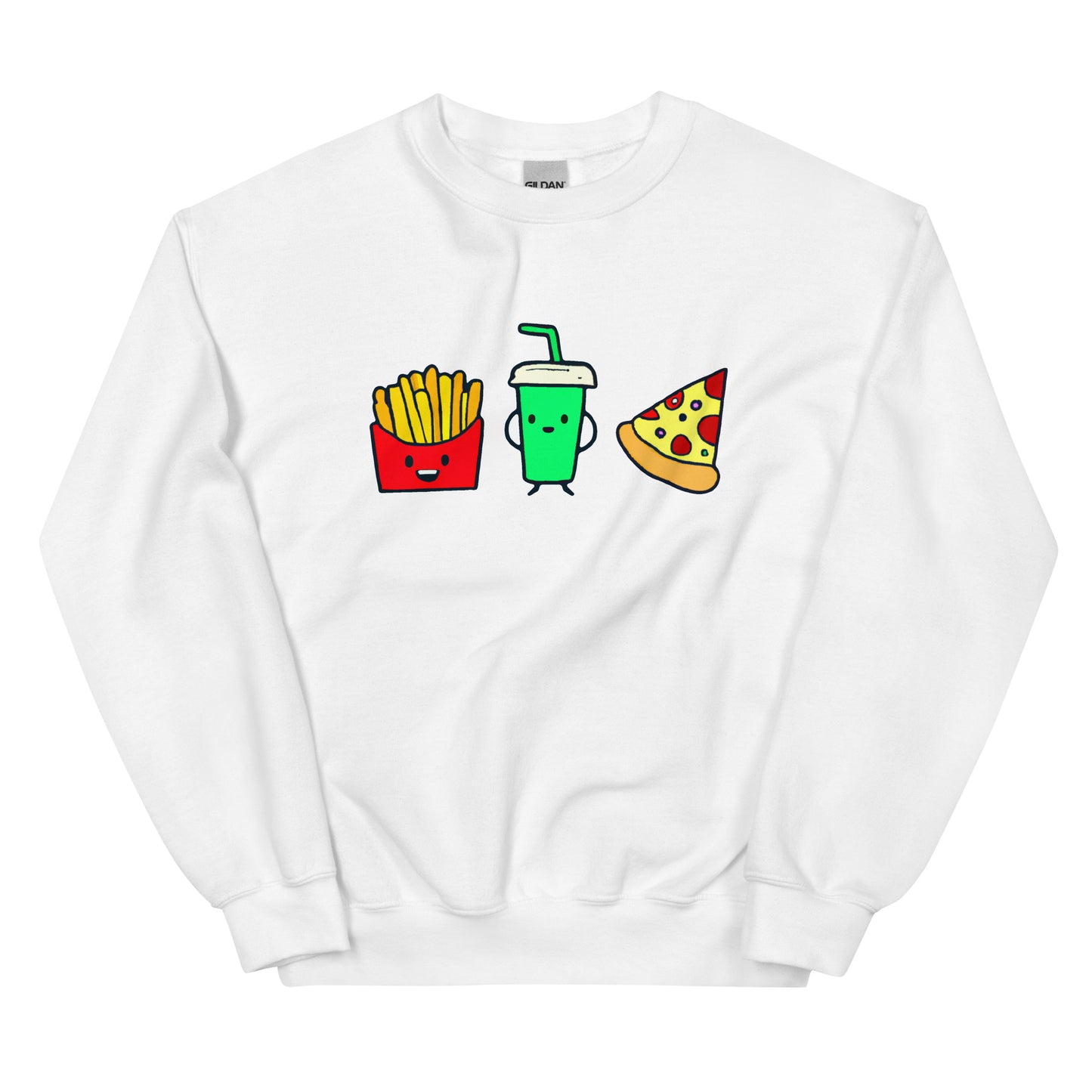 French Fries, Soda & Pizza Unisex Sweatshirt