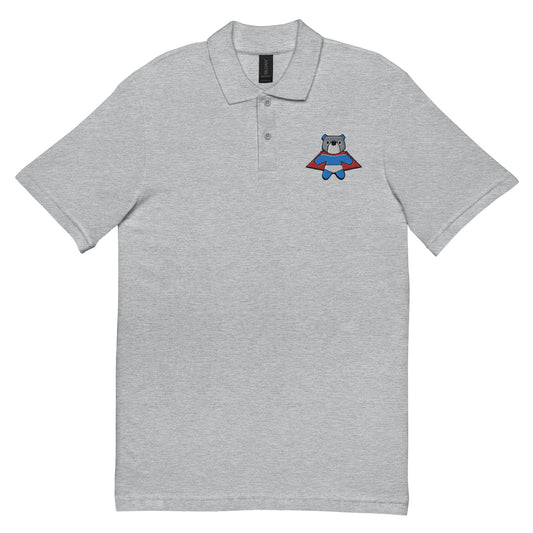 Cool Bear Embroidered Unisex pique polo shirt