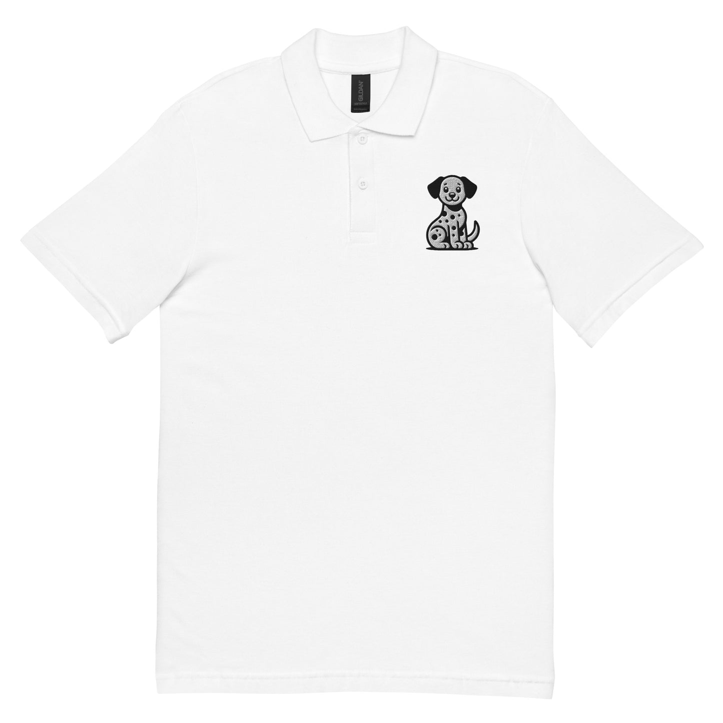 Dalmatian Dog Embroidered Unisex pique polo shirt