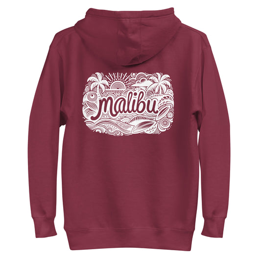 Malibu Beach Printed Unisex Hoodie Sweatshirt