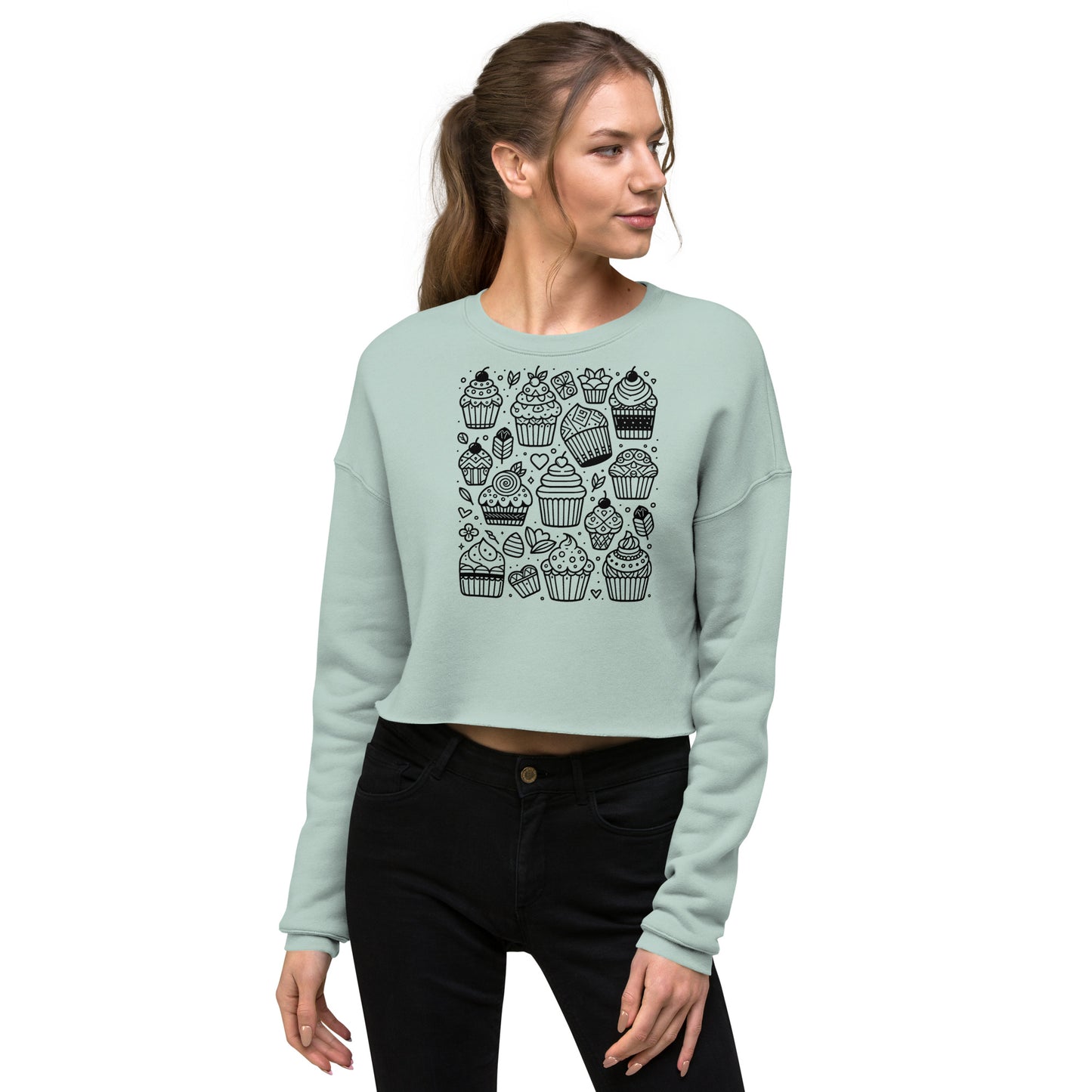 Cupcakes Crop Sweatshirt