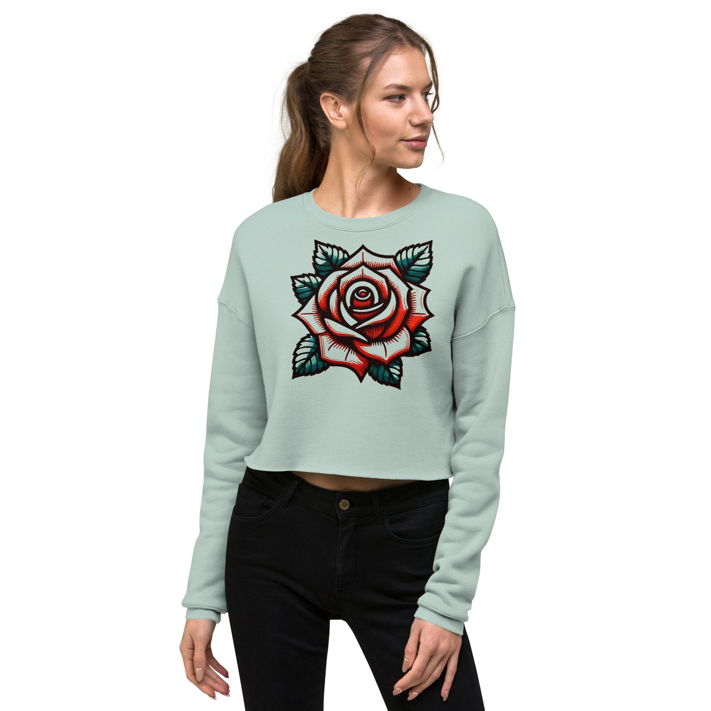 Rose Crop Sweatshirt