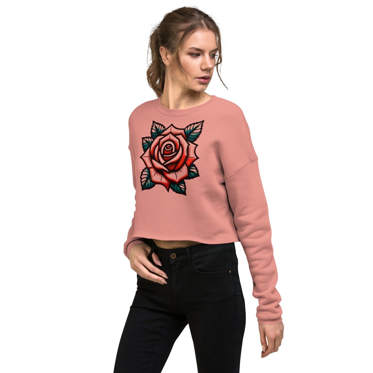 Rose Crop Sweatshirt