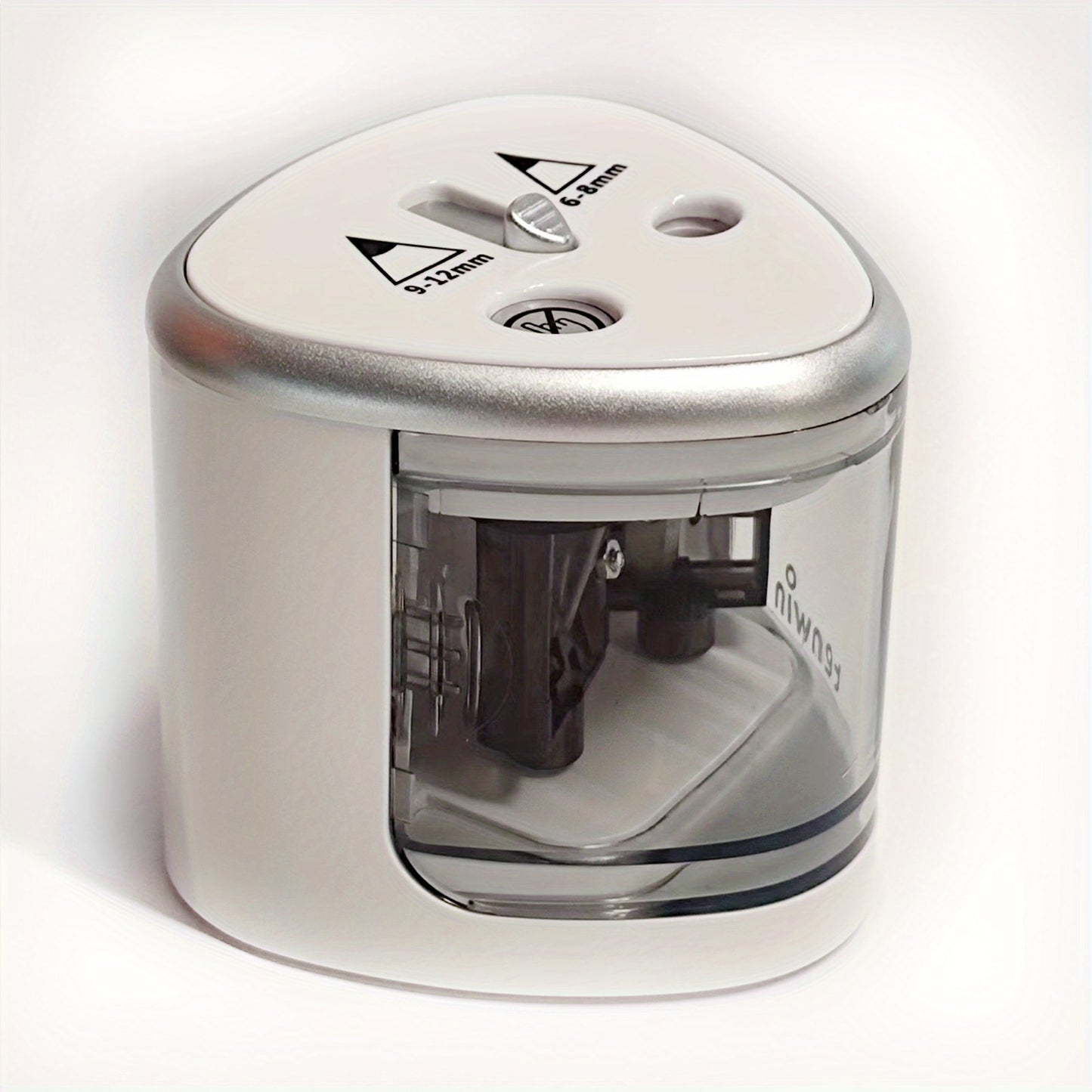 Powerful Dual-hole Semi-automatic Electric Pencil Sharpener - Thick And Thin For Students, Two-hole Pen Turner