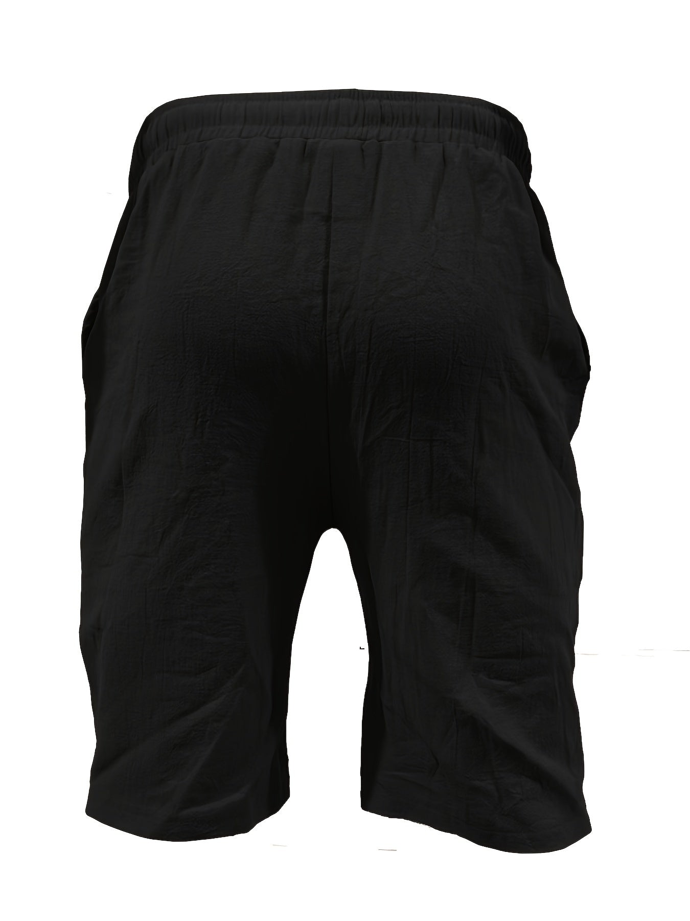 Summer Breeze Mid-Length Beach Shorts for Men - Elastic Waistband with Drawstring, Breathable Fabric, Straight Leg Design, Comfortable Casual Wear for Outdoor Activities - Perfect for Beach, Pool, or Everyday Use