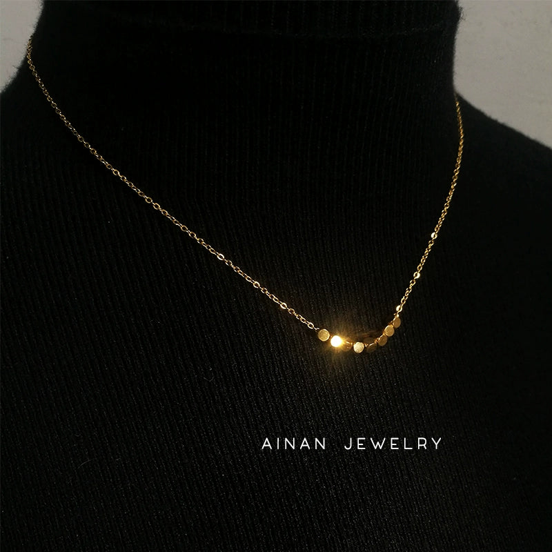 Wealth Comes from Every Direction Gold Women's Minimalist Titanium Steel Necklace