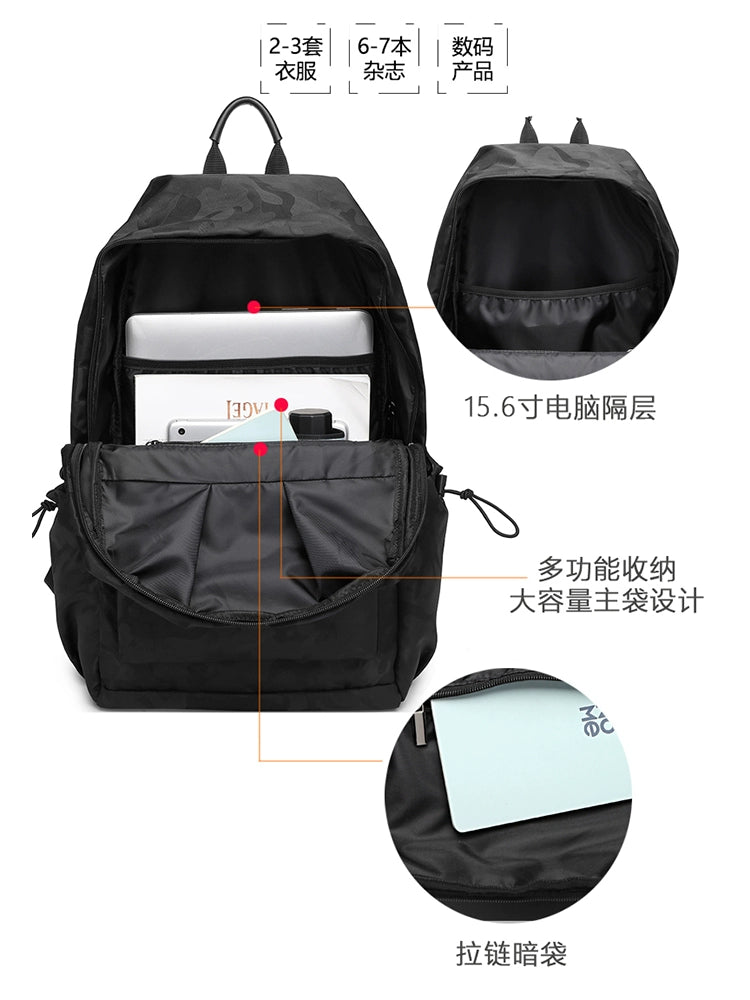 Trendy Men's Lightweight Fashion Junior High School Backpack