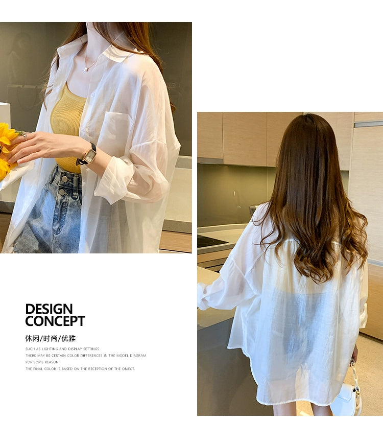 Korean-Style Loose-Fit Long-Sleeve Cardigan