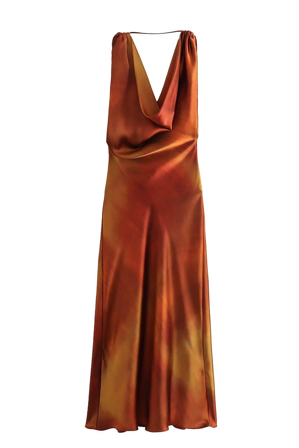 Halterneck Silk Satin Dress by Yoyo Export for Women