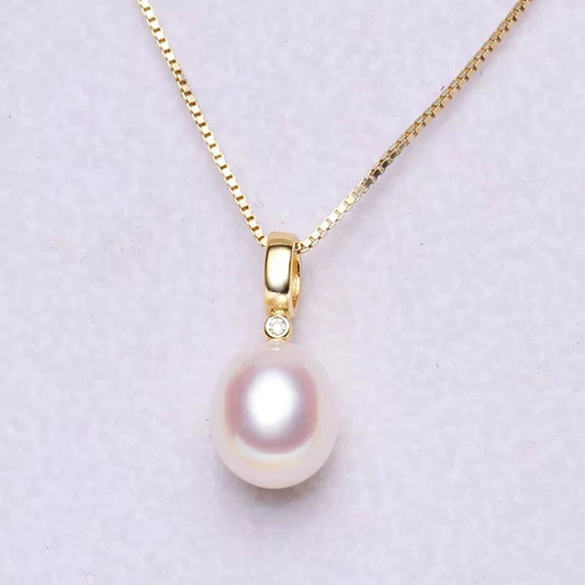 Classic Simple 925 Silver Necklace Freshwater Pearl