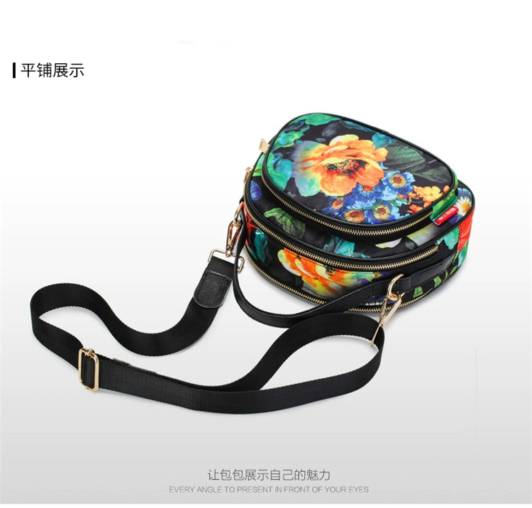 Online Influencer Fashion Printed Oxford Cloth Woman's Single Shoulder Bag