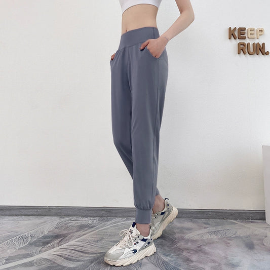 Yoga Thin High Waist Slim-Fitting Belly Contracting Women's Sports Pants