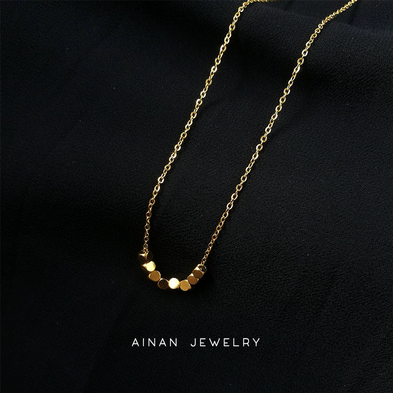 Wealth Comes from Every Direction Gold Women's Minimalist Titanium Steel Necklace