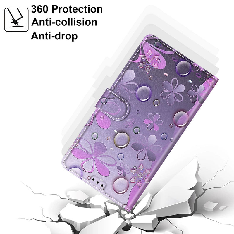 Fluorescent Beads for Galaxy A53/A33/A13 5G Samsung A22/A52 Flip Phone Case Protective Leather Case