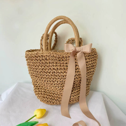 Korean-Style Handmade Crossbody Seaside Ins Straw Bag