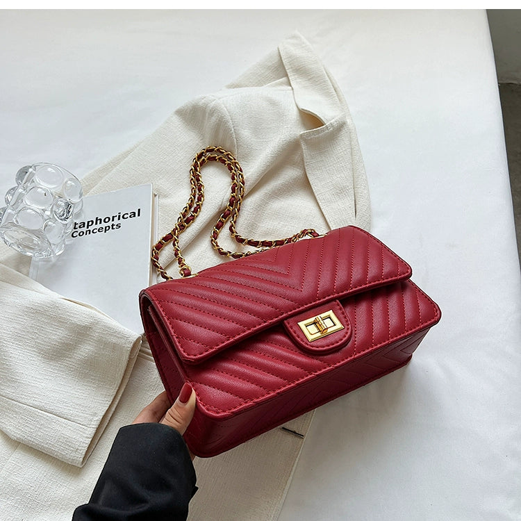 Quilted Embroidery Thread Autumn and Winter Popular Hot-Selling Product Chain Women's Bag