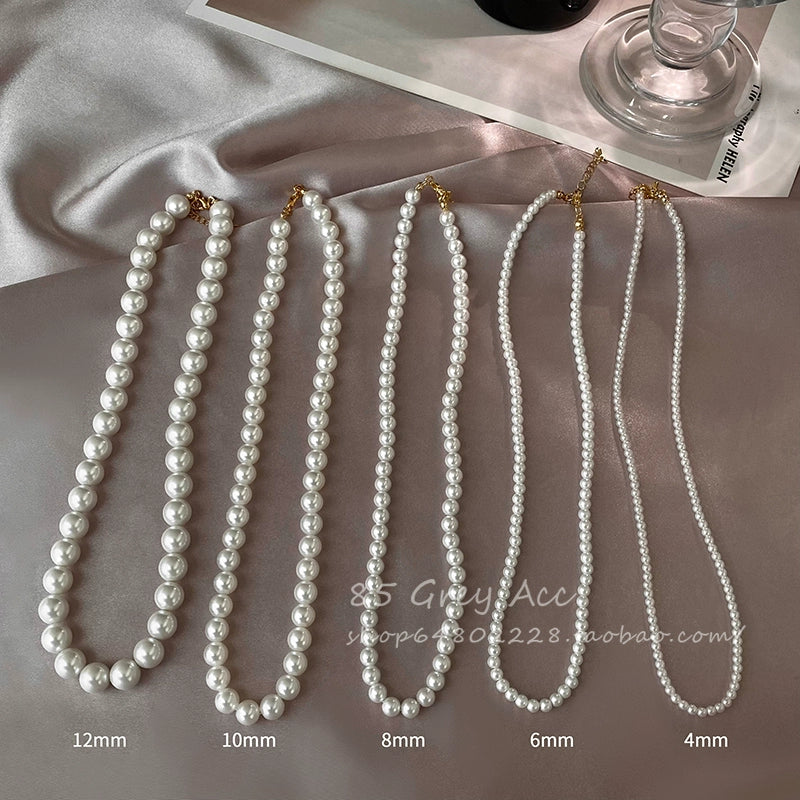 Niche Style French Laziness Women's All-Match Sweater Pearl Necklace