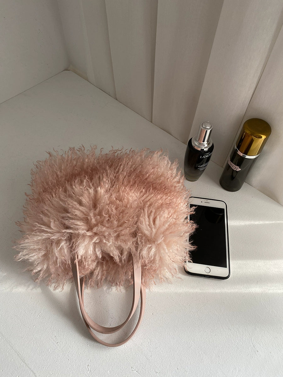 Gradient Color Internet Celebrity Fancy Autumn and Winter Soft Fur Bag