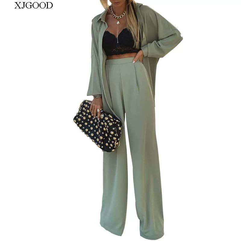 Sun Protection Shirt Wide Leg Pants Two Piece Set Wide Leg Two-piece Set