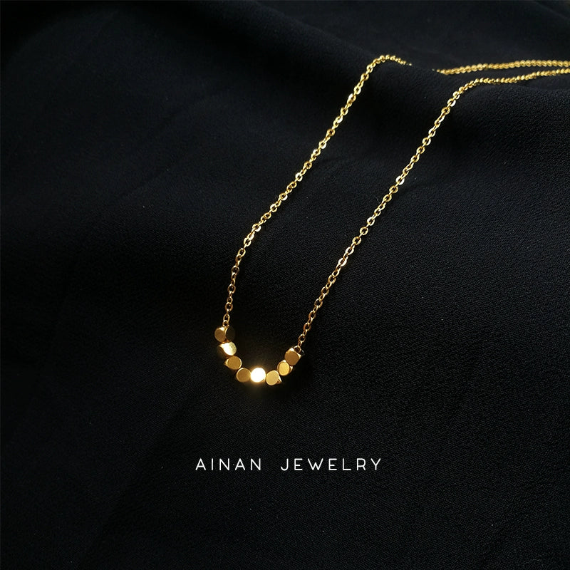 Wealth Comes from Every Direction Gold Women's Minimalist Titanium Steel Necklace