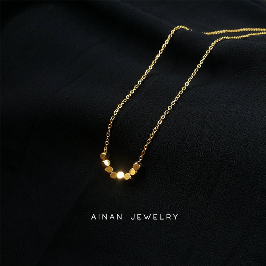 Wealth Comes from Every Direction Gold Women's Minimalist Titanium Steel Necklace