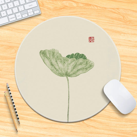 Chinese Fad Meticulous Painting round Minimalist Flower and Bird Mouse Pad