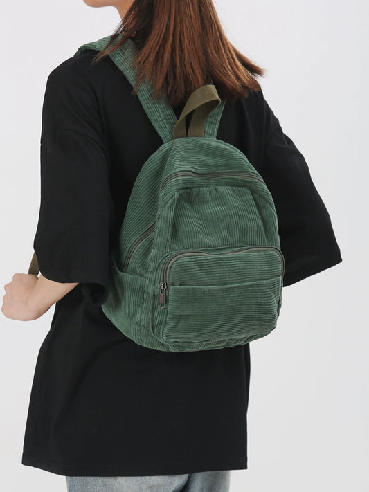 Women's Canvas Small Corduroy Minimalist Easiest for Match Backpack