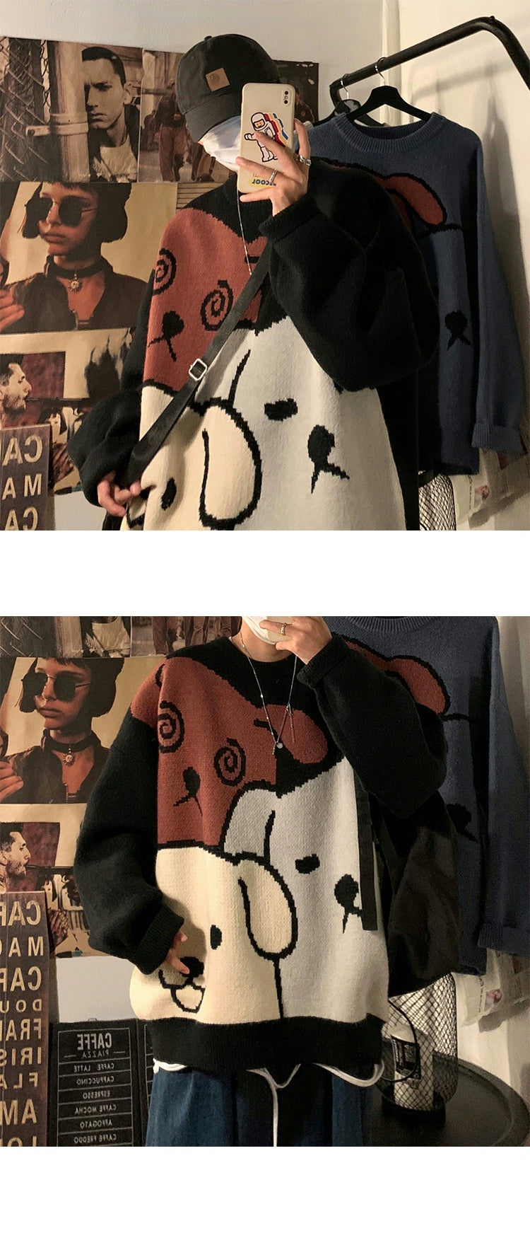 Trendy round Neck Sweater Street Fashion Cartoon