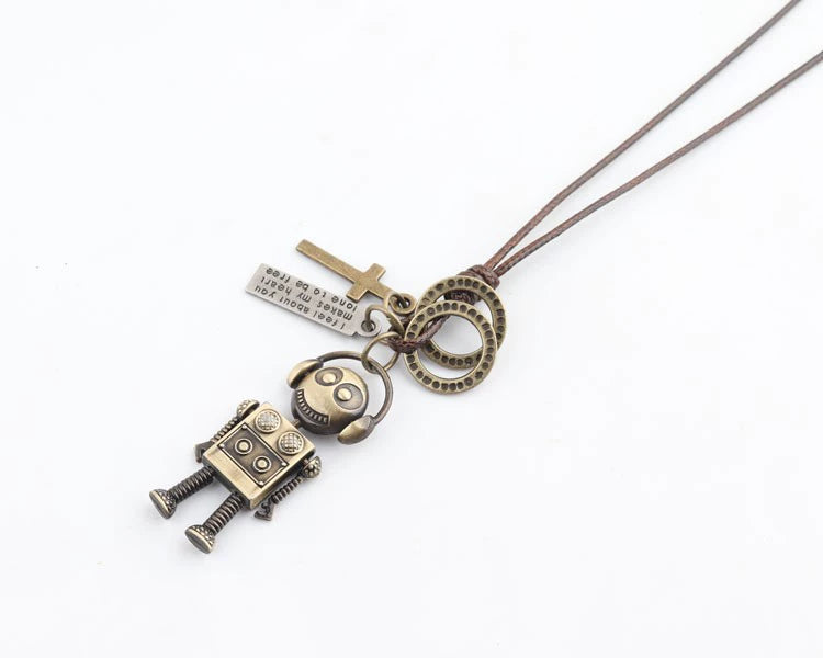 Movable Robot Men's and Women's Long TikTok Sweater Chain