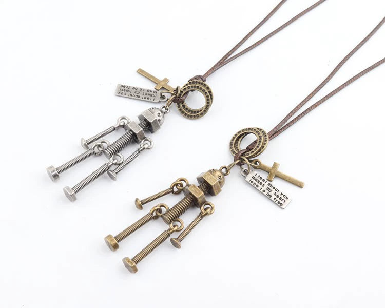 Movable Robot Men's and Women's Long TikTok Sweater Chain