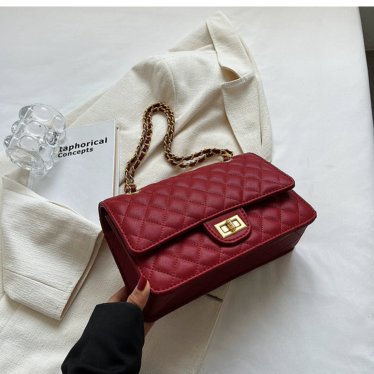 Quilted Embroidery Thread Autumn and Winter Popular Hot-Selling Product Chain Women's Bag