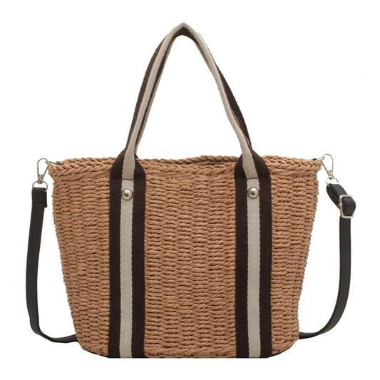 Retro Large Capacity Seaside Vacation Crossbody Straw Bag