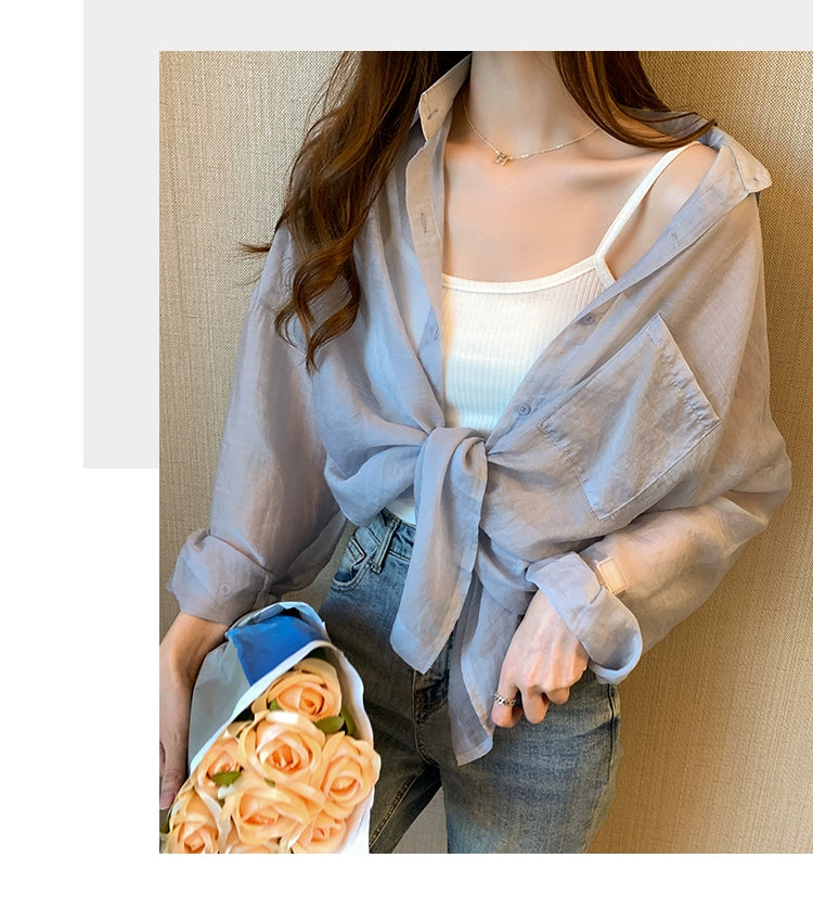 Korean-Style Loose-Fit Long-Sleeve Cardigan