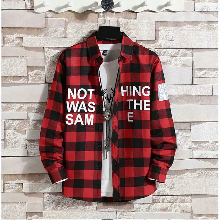 Plaid Trendy Casual Bottoming Shirt