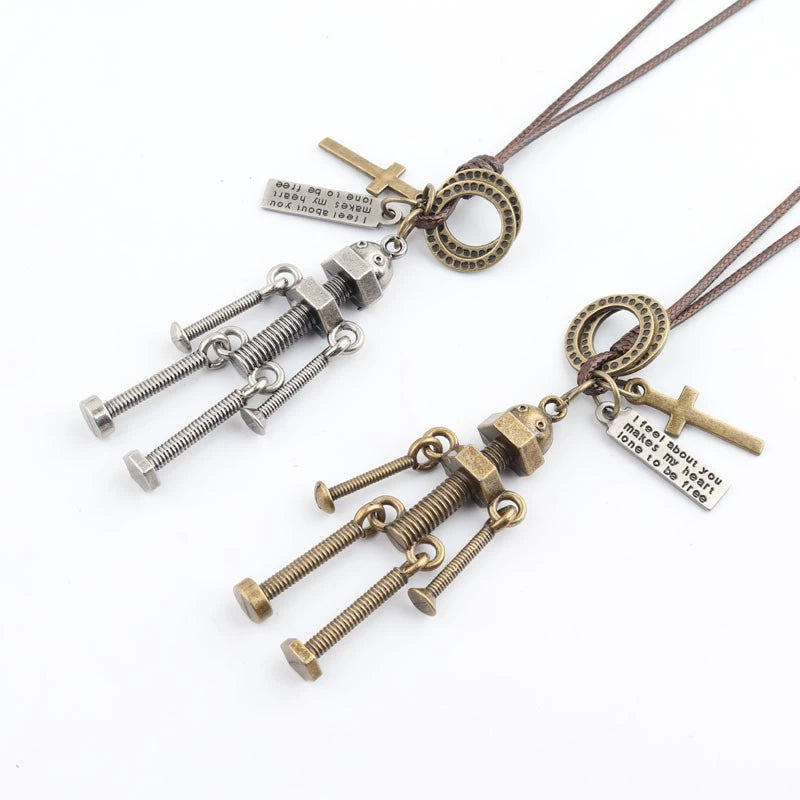 Movable Robot Men's and Women's Long TikTok Sweater Chain