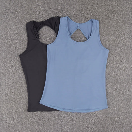 Small Discount Summer Yoga Sports Vest for Women Fashion Sexy Beauty Back Elastic and Sweat-Absorbing Quick-Drying Top