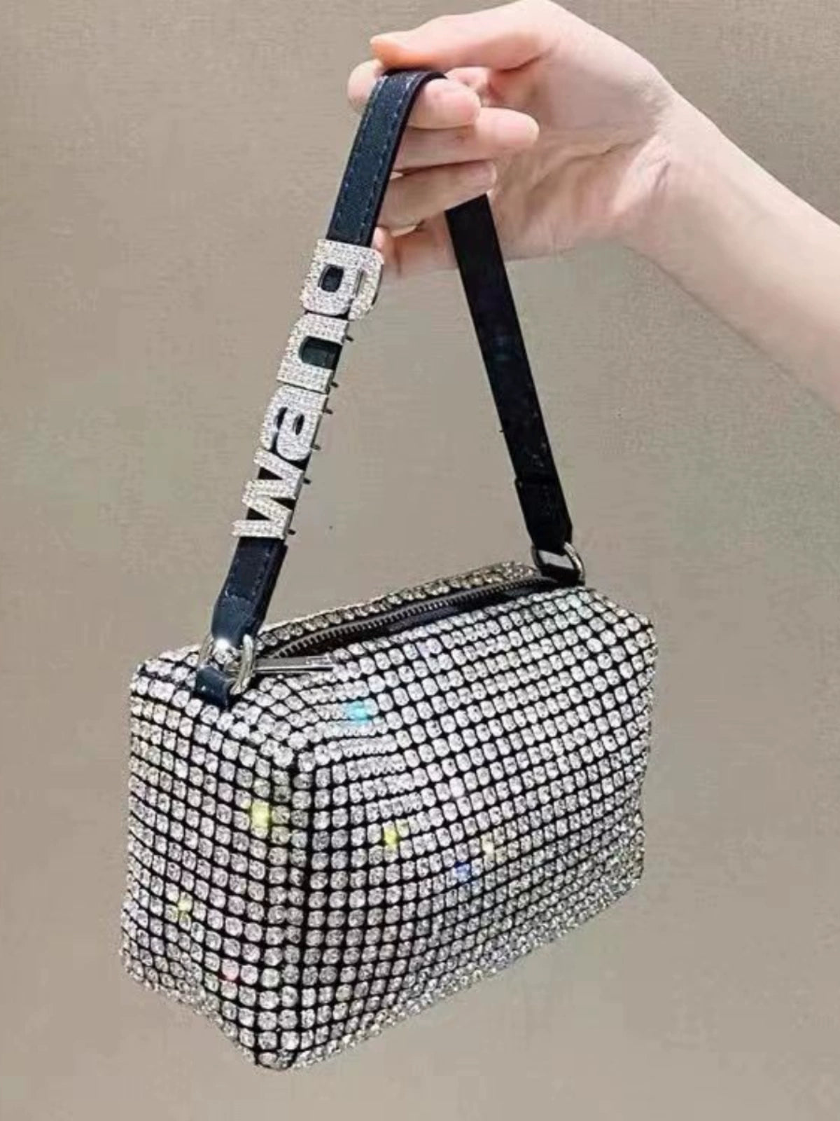 Spring and Summer New Arrival King Rhinestone Bag Women's Bag Easiest for Match over Crystal Bag Shoulder Crossbody Satchel Underarm Bag