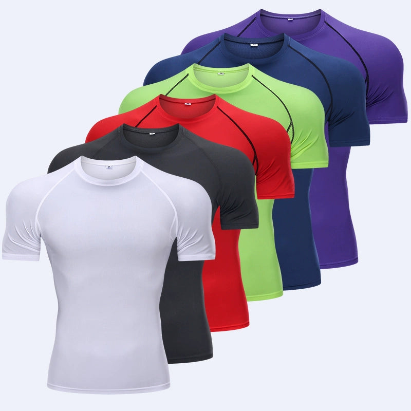 Men's Short-Sleeved High-Elastic Quick-Drying Football Training Bodysuit