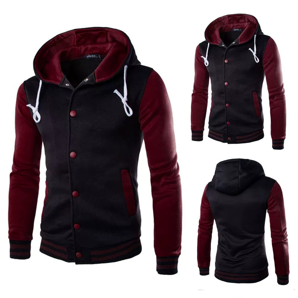 Men's Hooded Sweatshirt Casual Winter Jacket for Men