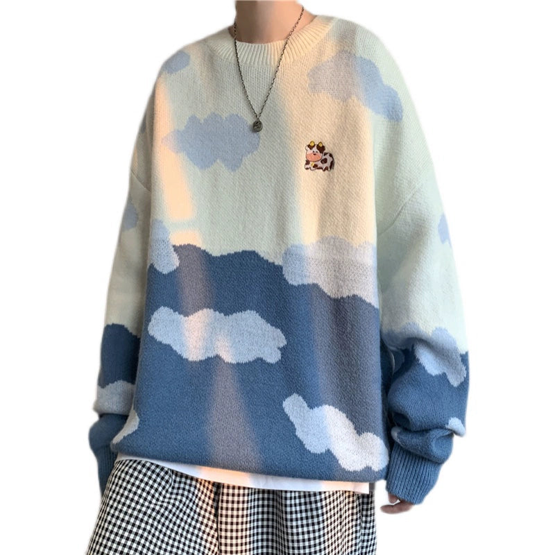 All-Match Minimalist Japanese Style Cloud Sweater