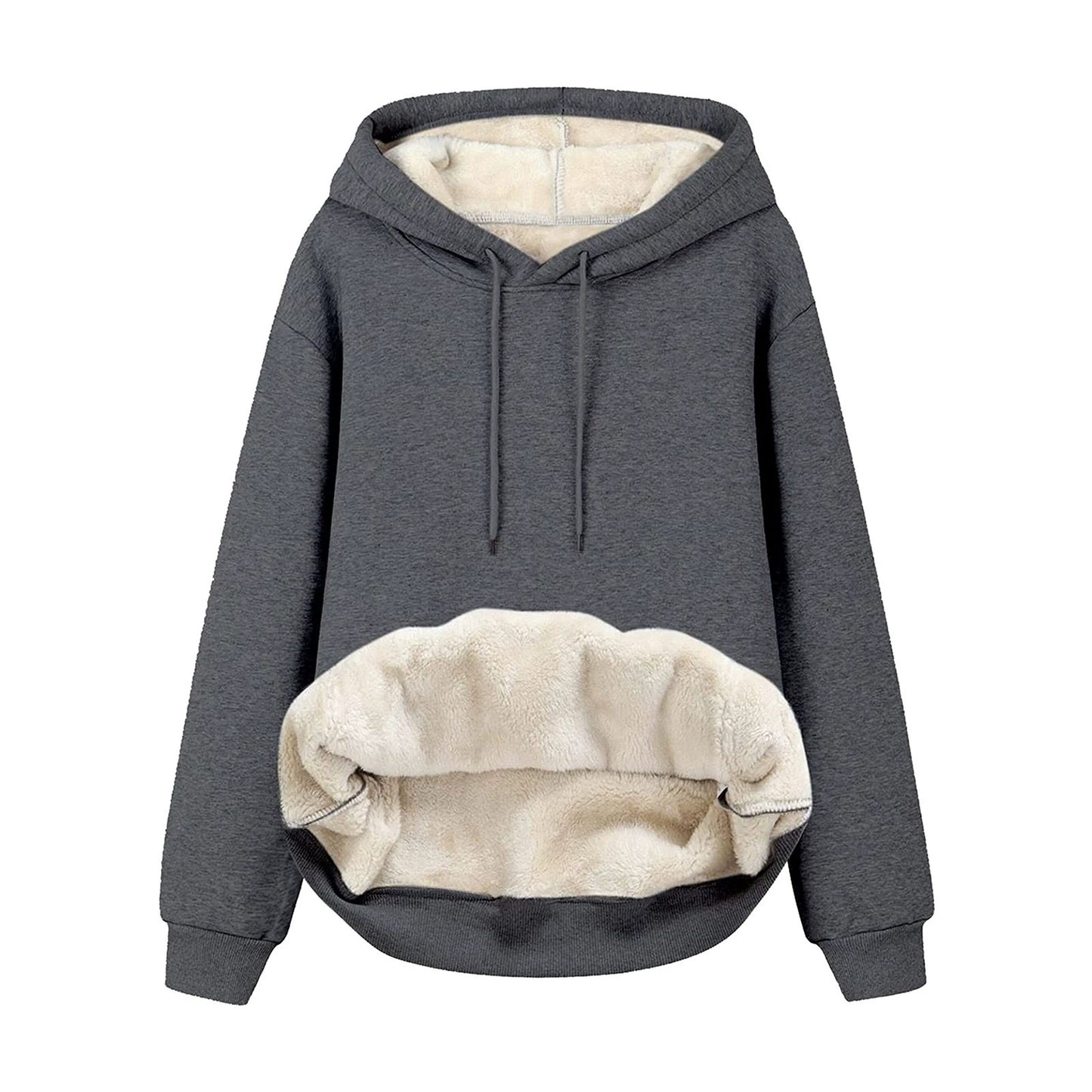 Thick Fleece Hooded Thickened Sweater