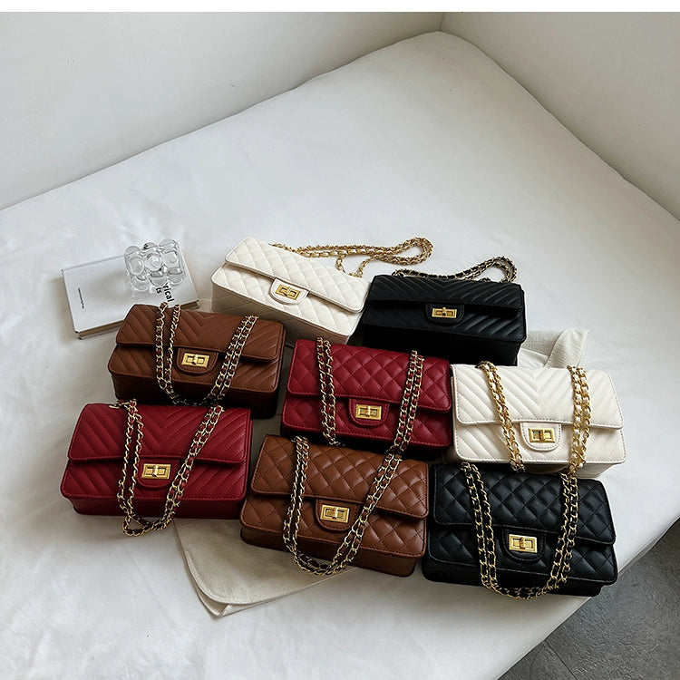 Quilted Embroidery Thread Autumn and Winter Popular Hot-Selling Product Chain Women's Bag